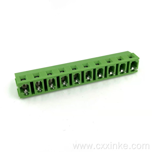 10 position Screw-type PCB terminal block in-line connector